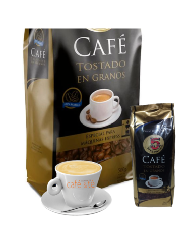 Café En Grano Cinco Hispanos Tostado Espresso 500gr