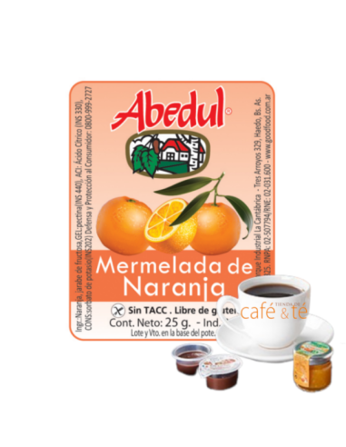 Mermeladas Individuales Abedul de Naranja 20g x 108u