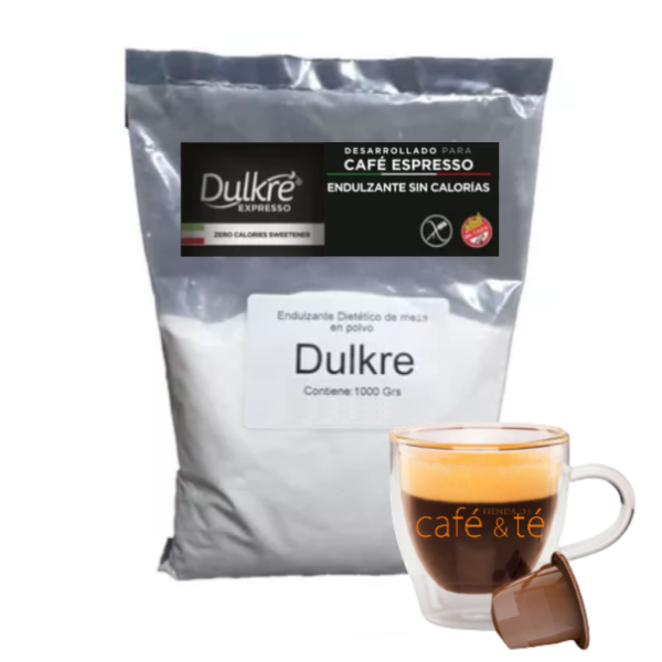 Edulcorante Dulkre Espresso en Polvo y Bolsa 1000gs