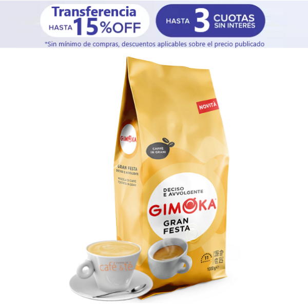 Café En Grano Gimoka Gran Festa Bolsa de 1 Kg