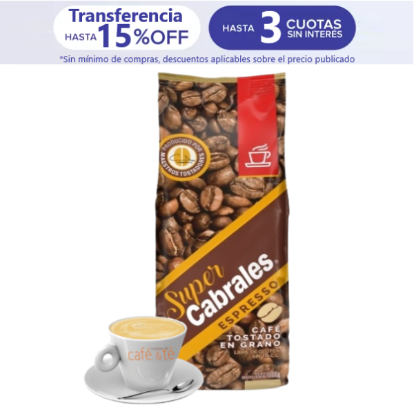 Cafe en Grano Cabrales Tostado Expresso de 1 Kg