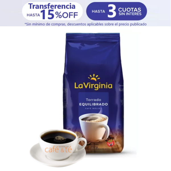 Café de Filtro La Virginia Torrado Molido Bolsa de 250g