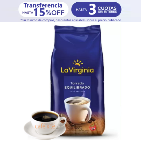 Café de Filtro La Virginia Torrado en bolsa de 1 Kg