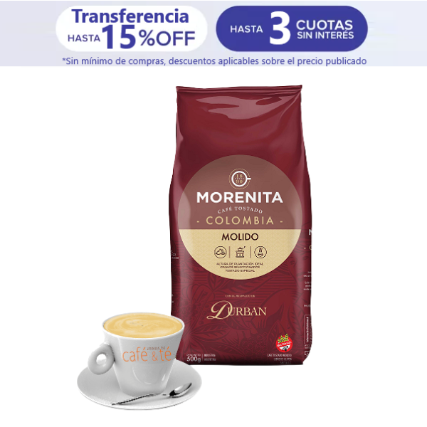 Café de Filtro La Morenita Molido Colombia de 500g