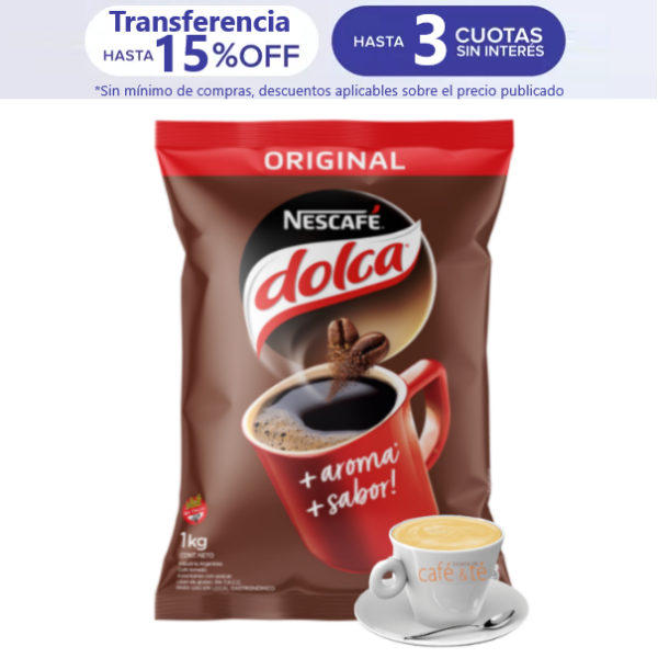 Café Nescafe Dolca Instantáneo Intenso Bolsa de 1 Kg