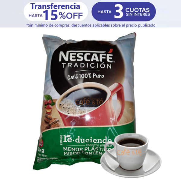 Café Nescafe Clásico Instantáneo Sin Azúcar Bolsa de 1 Kg