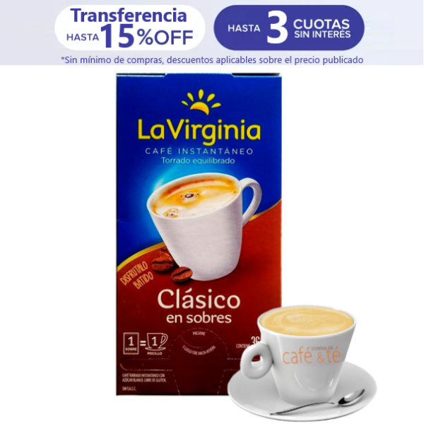 Café La Virginia Instantáneo Caja de 36 Sobres 1,7g