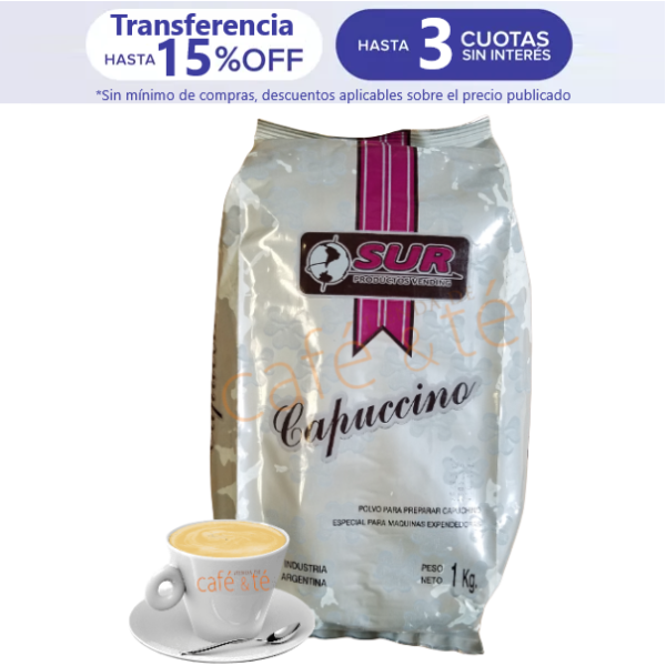 Café Cappuccino Instantáneo Sabor Clásico de 1 kg