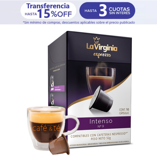 Capsulas Café La Virginia Intenso Nespresso Caja 10u.