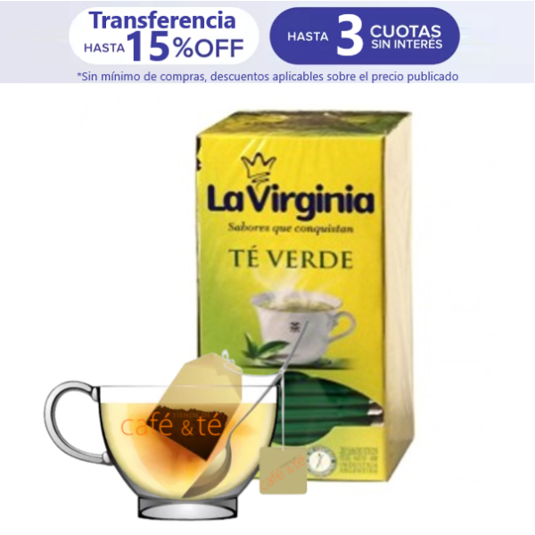 Té Verde de La Virginia en Caja 25 saquitos