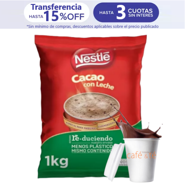 Cacao con Leche Instantáneo de Nestle Bolsa de 1kg