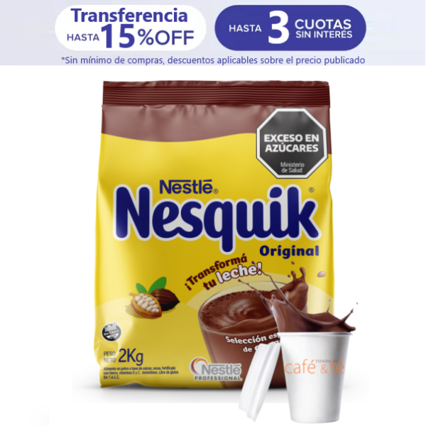 Cacao Nesquik Chocolatada de Nestle Bolsa de 2 kg