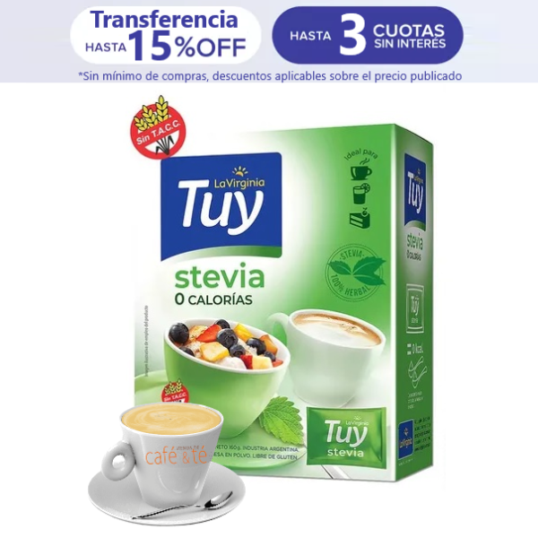 Edulcorante Stevia Tuy La Virginia caja de 200 sobres