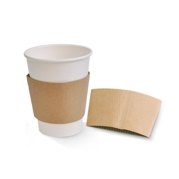 Collarín de Cartón Kraft Vaso de 6oz y 8oz Caja 1000u